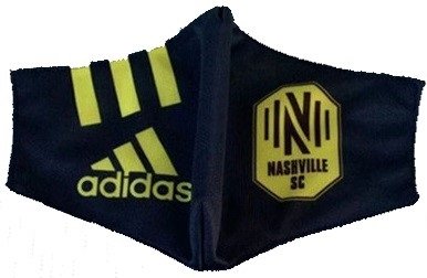 Mascara oficial Adidas Nashville SC 2020 Preta